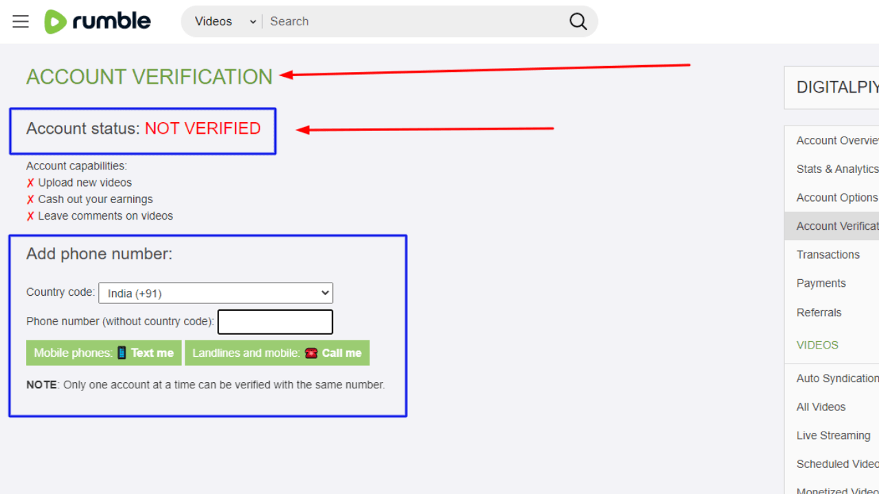 How to verify your rumble account?