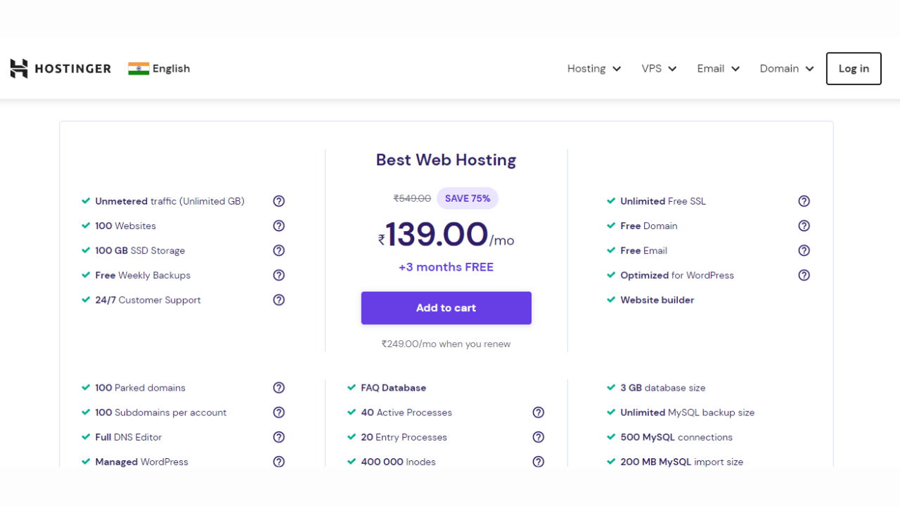 hostinger web hosting