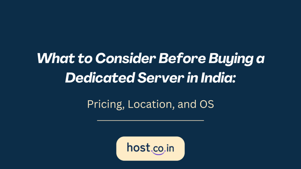 cheap dedicated server india